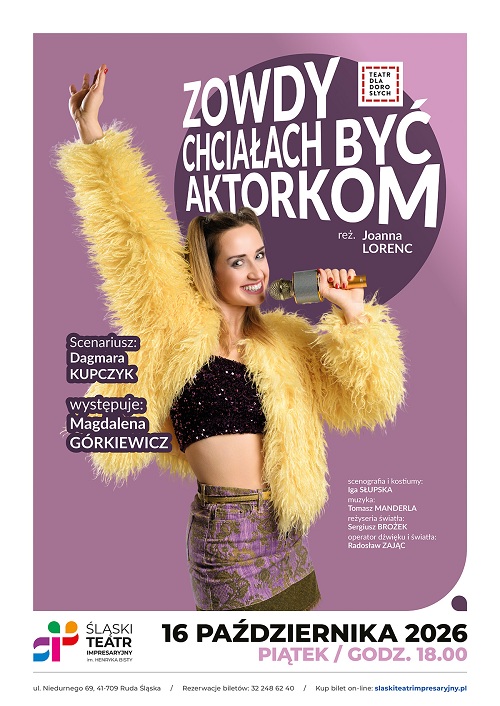 ZOWDY CHCIAŁACH BYĆ AKTORKOM - monodram Magdaleny Górkiewicz - Teatr Dla Dorosłych z Bierunia